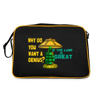 THE LAMP - Retro Bag - black/gold - Back