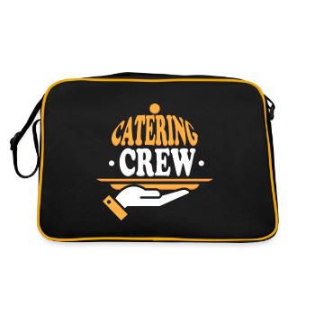 Catering Crew Caterers Serving Food Service Team - Retro Bag - black/gold - Back