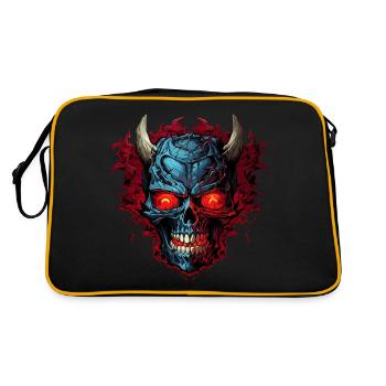Abstrait Diable Satan Squelette Démons - Sac Retro - noir/or - Dos