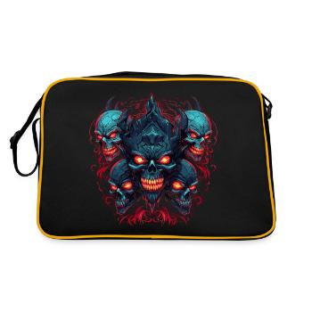 Abstrait Diable Satan Squelette Démons - Sac Retro - noir/or - Dos