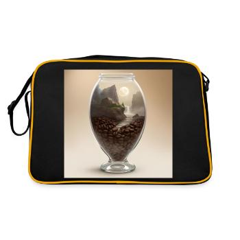 Calm in a Coffee Cup - Retro Bag - black/gold - Back