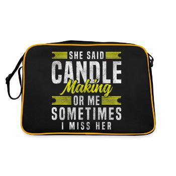 Candles Hobby Romantic Wax - Retro Bag - black/gold - Back