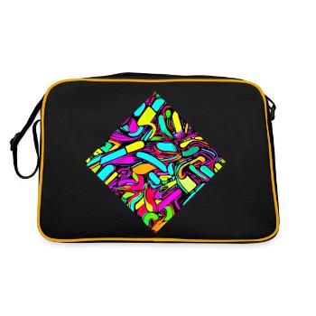 Neon Stil UV House Style - Retro Bag - black/gold - Back