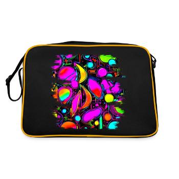 Neon Creative Cyberglow Modern Style - Retro Bag - black/gold - Back