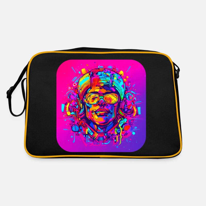 Neon Splash Creative Luminous UV Style Retro Bag
