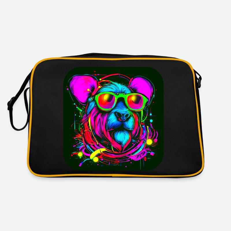 Neon Style Bear Neon Sign Glow Retro Bag