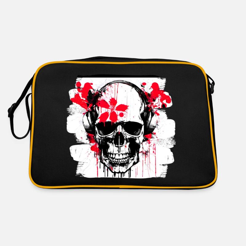 crâne éclaboussure trash polka tattoo Sac Retro