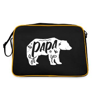 Papa Ours - Retro Tasche - Schwarz/Gold - Hinten