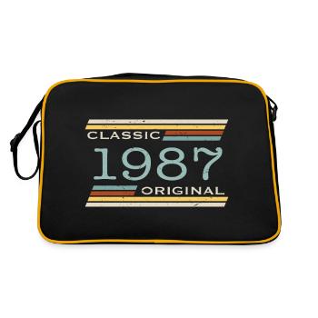 Vintage 1987, Classique, Original(e) - Sac Retro - noir/or - Dos