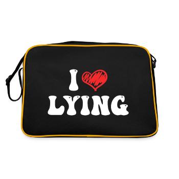 I Love Lying - Retro Bag - black/gold - Back