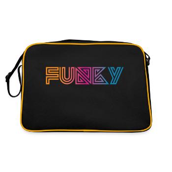 Funky Vintage - Retro Bag - black/gold - Back