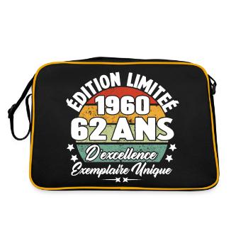 Cadeau 62 ans d'excellence / Édition limitée 1960 - Sac Retro - noir/or - Dos
