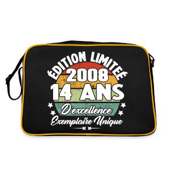 Cadeau 14 ans d'excellence / Édition limitée 2008 - Sac Retro - noir/or - Dos