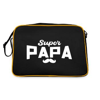 Super Daddy Daddy Gift Dad - Retro Bag - black/gold - Back