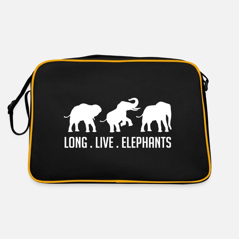 Es lebe die Elefanten Retro Tasche