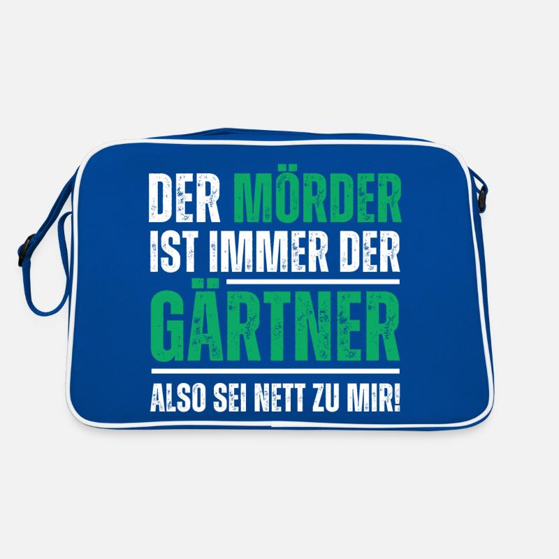 Der Mörder ist der Gärtner, also sei nett zu mir! Retro Tasche