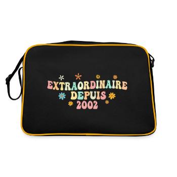 Extraordinaire Depuis 2002 Cadeau Femme Filles - Sac Retro - noir/or - Dos