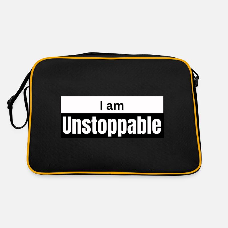 I am unstoppable - Retro Tasche - Schwarz/Gold