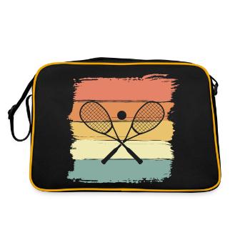 Squash retro vintage - Retro Tasche - Schwarz/Gold - Hinten