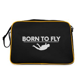 Né pour voler, parachutiste - Sac Retro - noir/or - Dos