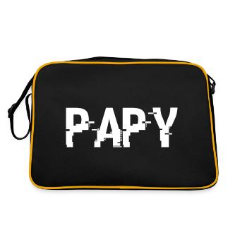 Futur Papy, Grand-père, Papi - Sac Retro - noir/or - Dos