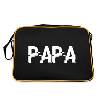 Papa Cadeau - Le Meilleur Papa - Sac Retro - noir/or - Dos