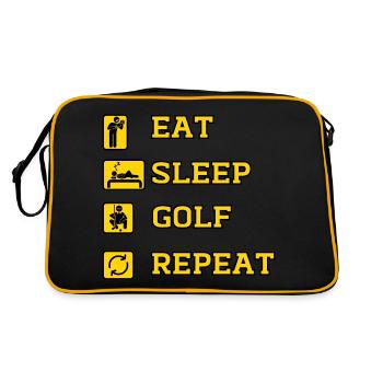 Eat Golf Repeat - Retro Bag - black/gold - Back