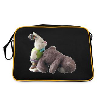 lapin ourson - Sac Retro - noir/or - Dos