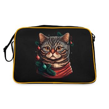 Magnifique illustration numérique de chaton de l’Avent, le - Sac Retro - noir/or - Dos