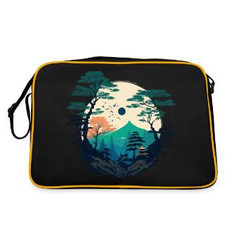 Illustration japonaise - Sac Retro - noir/or - Dos