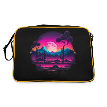 Vaporwave Artwork - Retro Bag - black/gold - Back