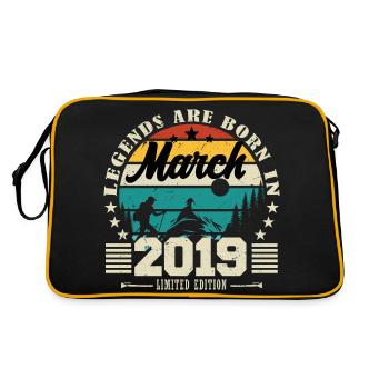 Mars 2019. Cadeau d'anniversaire mars 2019. - Sac Retro - noir/or - Dos