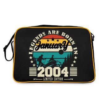 January 2004. Birthday gift January 2004. - Retro Bag - black/gold - Back