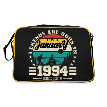 January 1994. Birthday gift January 1994. - Retro Bag - black/gold - Back