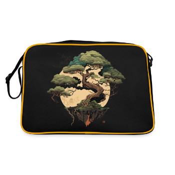 Beauty of Bonsai Tree - Retro Bag - black/gold - Back