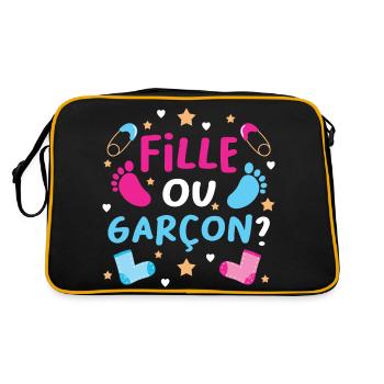 Garçon ou Fille Gender Reveal Baby Boy or Girl - Sac Retro - noir/or - Dos