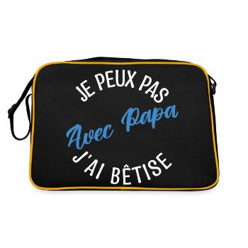 Cadeau papa. cadeau père. cadeau papa de l'année. - Sac Retro - noir/or - Dos