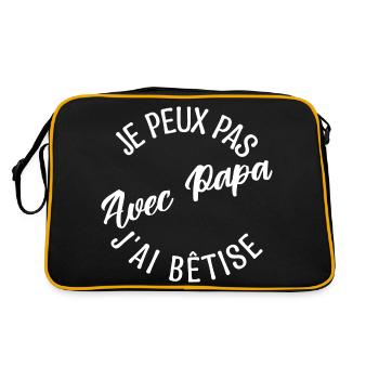 Cadeau papa. cadeau père. cadeau papa de l'année. - Sac Retro - noir/or - Dos