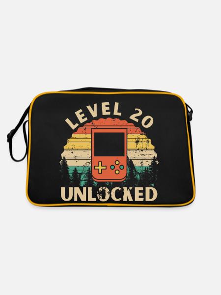 Level 20 Unlocked - Retro Bag - black/gold - Back