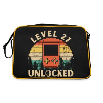 Level 27 freigeschaltet - Retro Tasche - Schwarz/Gold - Hinten