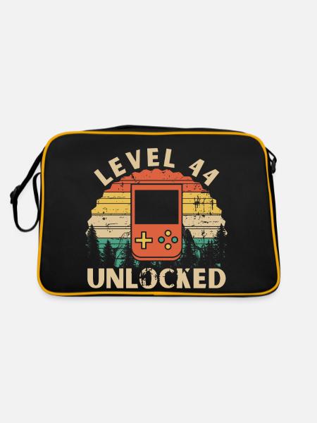 Level 44 Unlocked - Retro Bag - black/gold - Back