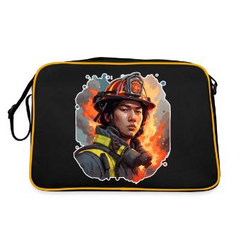 Pompier/Incendie/Incendie/Extinction/Héros - Sac Retro - noir/or - Dos