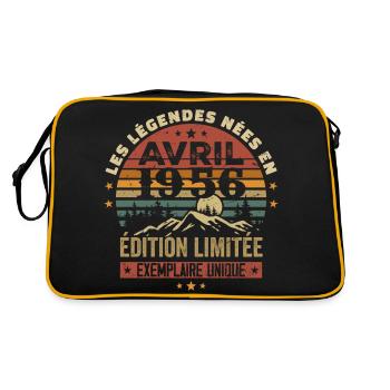 Les Légendes Sont Nées En Avril 1956 Cadeau 1956 - Sac Retro - noir/or - Dos