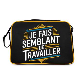 Je fais semblant de travailler - Sac Retro - noir/or - Dos