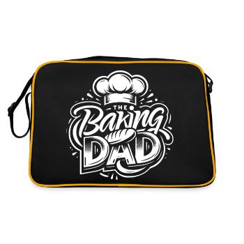 Pâtisserie papa cuisineur papa notre papa cuit - Sac Retro - noir/or - Dos
