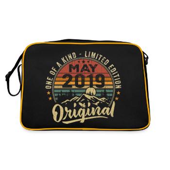 Mai 2019 Vintage Cadeau D’anniversaire Mai 2019 - Sac Retro - noir/or - Dos