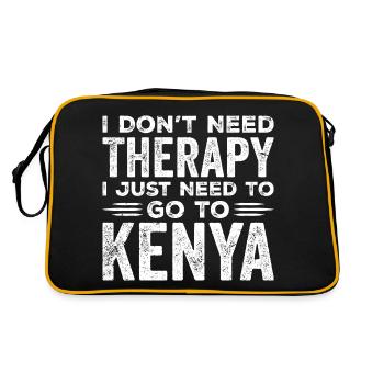 I Don't Need Therapy I Just Need Go To Kenya - Retro Bag - black/gold - Back