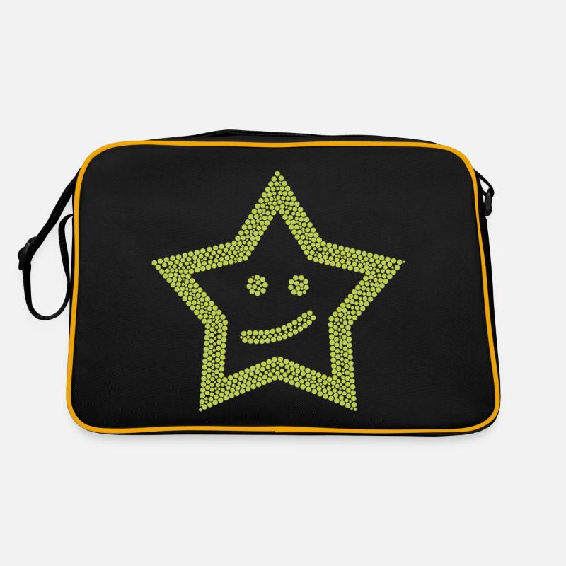friendly yellow star Retro Tasche