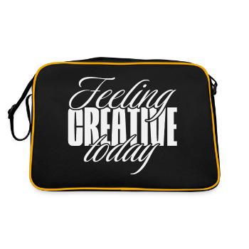 Feeling creative today - Retro Tasche - Schwarz/Gold - Hinten