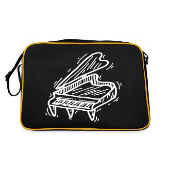Piano Musician - Retro Bag - black/gold - Back